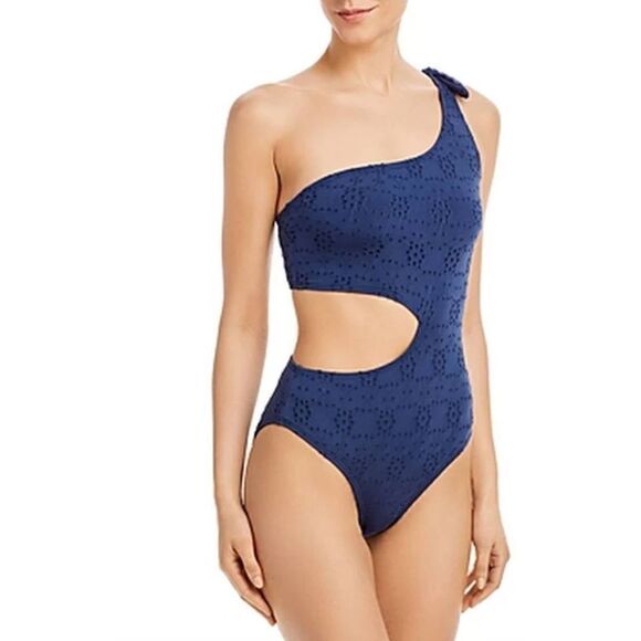 Aqua Swim One Shoulder Side Cutout One Piece - Picture 1 of 3